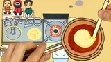 【Hentikan Animasi Gerakan】 Ubah gaya! Pembuatan Kue Gula "Squid Game" yang Bisa Bikin Imut｜Film Pend