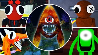 All Morphs + New (Alphabet Lore) Characters All Jumpscares in Rainbow Friends Chapter 2 Roblox