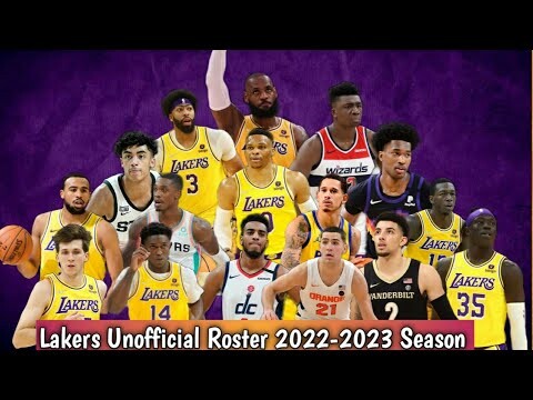 Los Angeles Lakers Unofficial Updated Roster  2022-2023