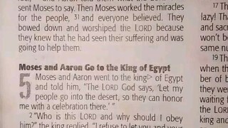 Daily Verse.                  Exodus 5:1-5