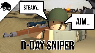 Winning D Day Only with a Sniper! - Roblox