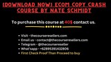 [Download Now] Ecom Copy Crash Course by Nate Schmidt