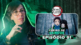 Profº de Filosofia ASSISTE DEMON SLAYER  PELA 1º VEZ |  Episódio 1