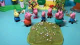 玩具动画：小猪一家玩踩泥巴