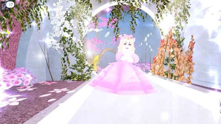 princess in pink dress