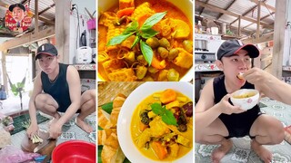 Trổ tài nấu CÀ RI CHAY thơm béo món ăn hao bánh mì, 30 phút là xong | Trào Lưu TikTok Thiện Nhân #43