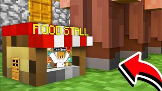 I Open a Mini FOOD STALL in Minecraft!