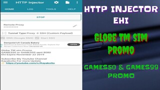 HTTP Injector - Globe Tm Promo GAMES99 30Days GAMES50 7 Days