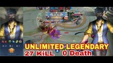 27 KILL 0 Death Unlimited Legendary New Item Build Top 1 Global 9 minutes Level 15 Mobile Legends