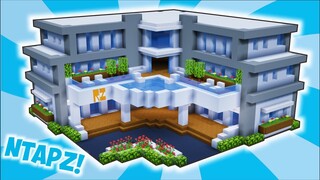 Cara Membuat Hotel Mewah Dengan Kolam Renang ! || Minecraft Modern Pt.18