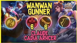 WANWAN GUNNER X CLAUDE CADIA ARCHER + 6 ABYSS 6 GUNNER ! MAGIC CHESS