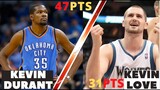 Kevin Durant[47Pts] vs Kevin Love[31Pts]|Oklahoma Thunder vs Minnesota Timberwolves|January 26, 2011