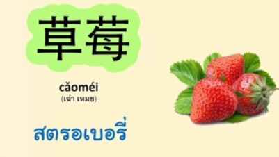 คำศัพท์ภาษาจีน ผลไม้ 水果