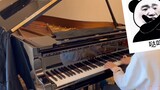 Play the red lotus flower with a friend's Steinway!
