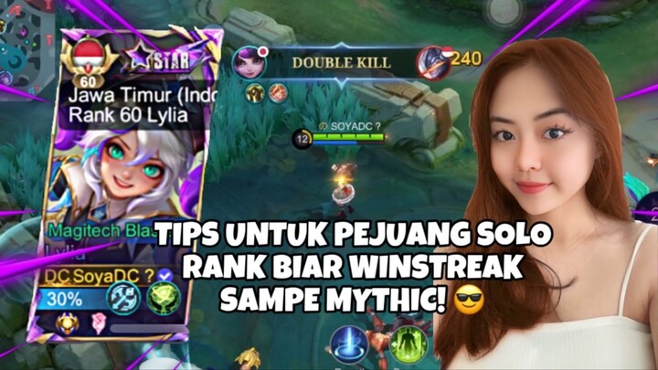 PEJUANG SOLO RANK GAPERLU KHAWATIR LAGI KALO UDAH PAKAI TIPS INI 😋