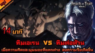 ไททันภาคสุดท้าย ทีมเอเรน VS ทีมต่อต้าน เมื่อความเห็นแตกต่างกัน สงครามจึงเกิดขึ้น