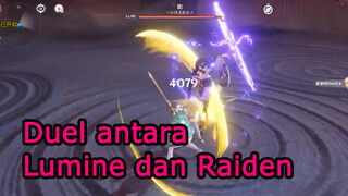 Duel antara Lumine dan Raiden