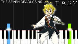 Nanatsu no Taizai OP 1 - Netsujou no Spectrum | EASY Piano Tutorial