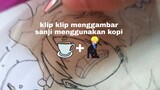 draw sanji using coffee/menggambar sanji menggunakan kopi