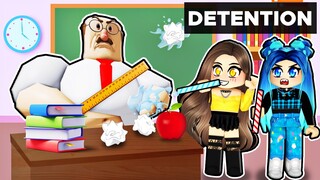 Breaking Out Of SCHOOL DETENTION In Roblox!