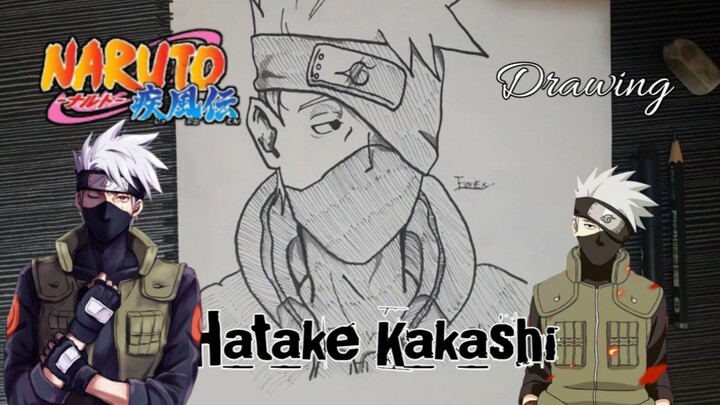 Menggambar si tampan yaitu Hatake Kakashi dari anime Naruto Shipuden || by FloviEx