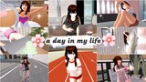 a day in my life versi sakura school simulator | mutia animasi | peanut butter | English subtitle