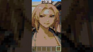 Minecraft Pixel art #shorts #naruto #boruto #tsunade