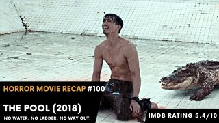 In an abandoned 6-meter deep pool, a couple is stranded there with a deadly predator | Movie Recap