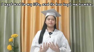 Graduation Speech : Faith Nicole D. Bautista         Grade 6