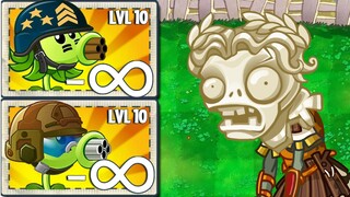 PVZ 2 - 所有植物无限能量！对战50个爆头僵尸 - 谁会赢？