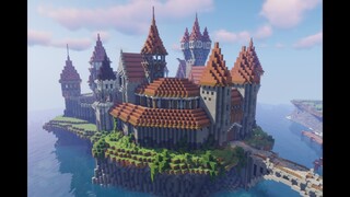 Medieval Island Castle | Minecraft Survival Timelapse