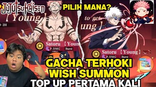 Gacha Terhoki Di Wish Summon Gojo Dan Sukuna Dan Pertama Kali Top Up di JUJUTSU SORCERER