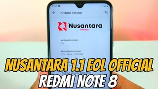 Cara Instal Rom Gaming Nusantara Project 1.1 EOL OFFICIAL Redmi Note 8 Android 10