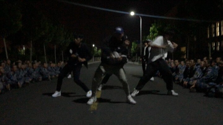 C-leven Dance Troupe performs Mic Drop during the military training of AVIC