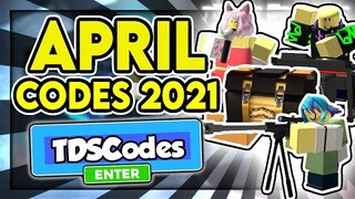 All "New Working Codes 2021 in Roblox Tower Defense Simulator