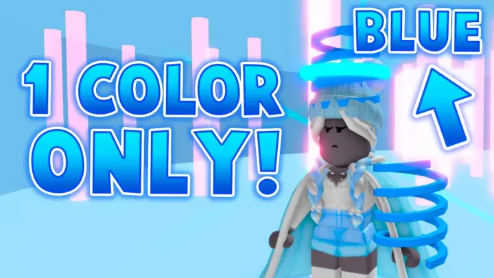 1 Color ONLY! Blue - Tower OF Hell! (Roblox)