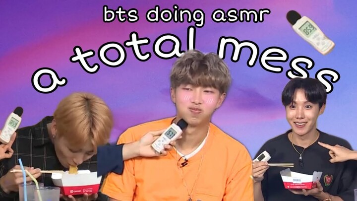 bts doing ramen asmr: a mess