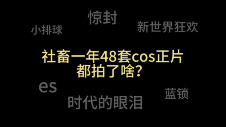 请看我2023一年拍的48套cos正片，有没有你喜欢的角色？