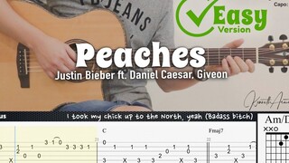 【简单版本】火遍全球的贾斯汀比伯Justin Bieber《Peaches》，还没学会？