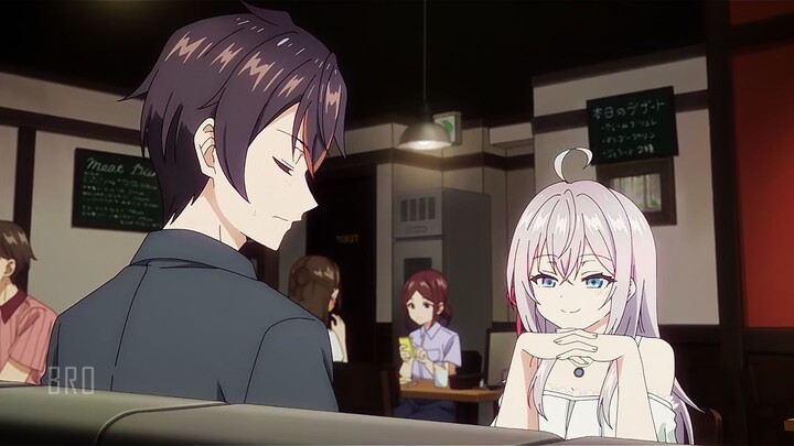Love story anime scene