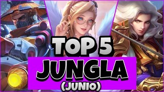 TOP 5 LOS MEJORES JUNGLAS EN EL META | Los Mejores Héroes Para Final de Temporada