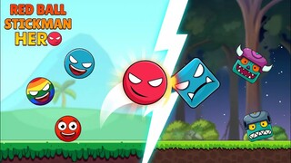 Red Ball & Stick Hero gameplay 🛑