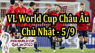 Lịch Thi Đấu Vòng Loại World Cup 2022 Khu Vực Châu Âu Hôm Nay 5/9 - Bảng Xếp Hạng Mới Nhất