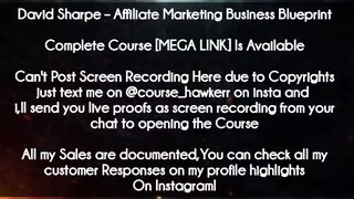 David Sharpe Course Affiliate Marketing Business Blueprint download