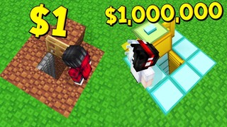 ถ้าเกิด!? บ้านใต้ดินคนจน $1 เหรียญ VS บ้านใต้ดินคนรวย $1,000,000 เหรียญ - Minecraft พากย์ไทย