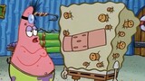 SpongeBob turned into a ball and was swatted around by Sandy. It was so funny!