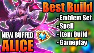 ALICE BEST BUILD 2022 | TOP 1 GLOBAL ALICE BUILD | ALICE - MOBILE LEGENDS | MLBB