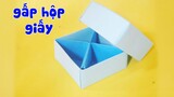 Cách làm hộp quà bằng giấy cực dễ - Cách Gấp Hộp Quà đơn giản Gấp giấy Origami -hộp bằng giấy a4