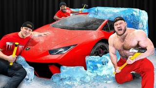 First To Mine Lamborghini From Ice, Keeps It