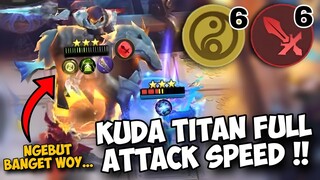 FULL ATTACK SPEED !! LEOMORD TITAN 6 CADIA 6 WM + GOLDEN STAFF AUTO NGEBUTT - Combo Magic Chess 2024